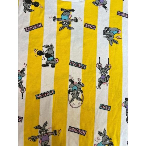 Sky Lite Made in USA Women's Vintage 80s Blouse Graphic Print Stripe Size LARGE - Picture 5 of 6